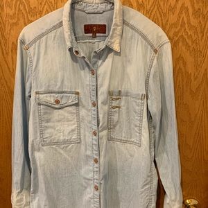 7ForAllMankind denim shirt women’s Medium